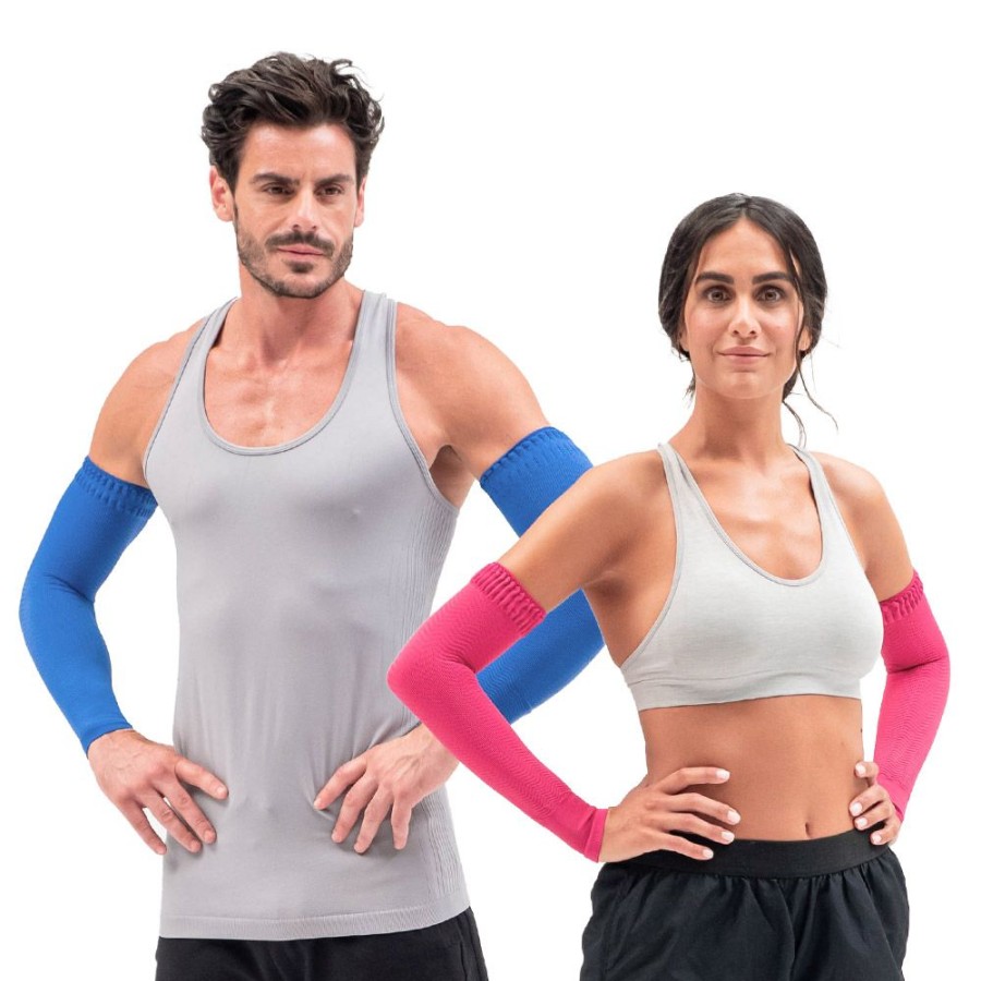 Solidea Abdomen And Arms | Pair Of Seamless Armbands With Graduated Compression Micromassage Armbands