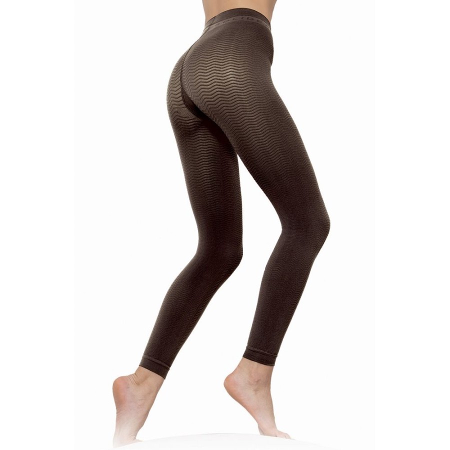 Solidea Anti-Cellulite Leggings | Micro-Massaging Leggings Silver Wave Long