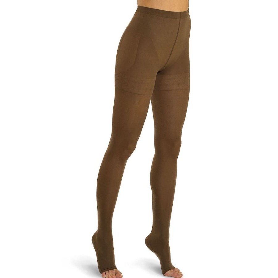 Solidea Compression Tights (Ccl 1-2) | 2Nd Therapeutic Class Compression Pantyhose Open Toe Wonder Model Ccl. 2 Plus Line Punta Aperta