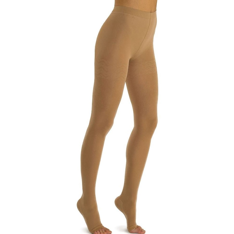 Solidea Compression Tights (Ccl 1-2) | 1St Therapeutic Class Compression Tights Open Toe Wonder Model Ccl. 1 Plus Line Punta Aperta