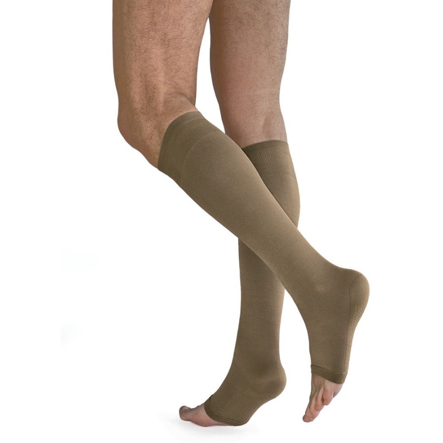 Solidea Knee Highs For Man | 3Rd Therapeutic Class Uni Knee-High Stockings Open Toe Relax Uni Ccl. 3 Plus Punta Aperta
