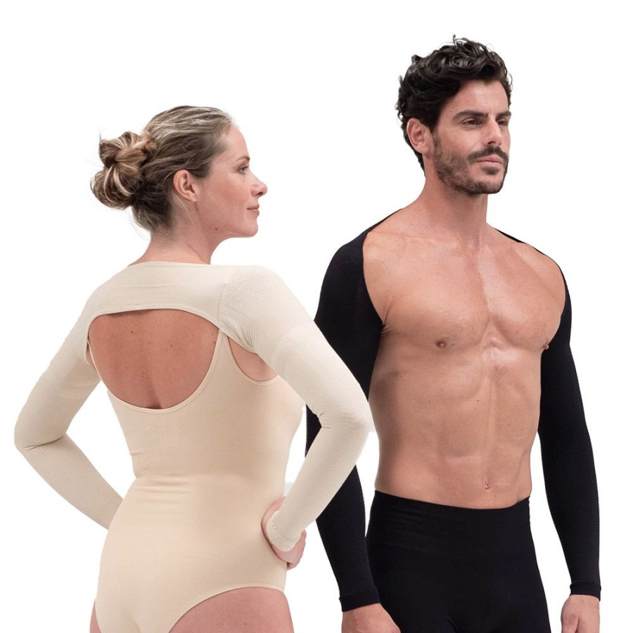 Solidea Abdomen And Arms | Micro-Massaging Stitchless Sleeves Silver Wave Slimming Sleeves