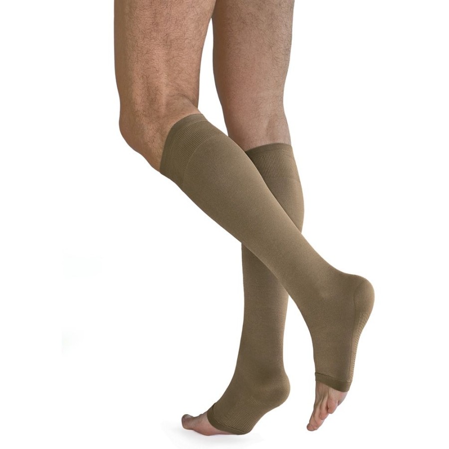 Solidea Knee Highs For Man | 2Nd Therapeutic Class Uni Knee-High Stockings Open Toe Plus Line Relax Uni Ccl. 2 Plus Punta Aperta