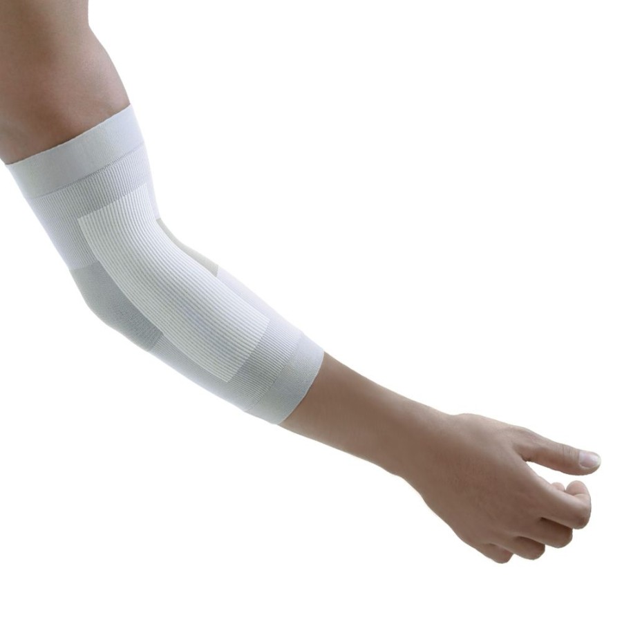 Solidea Orthopedic Supports | Graduated Compression Elbow Support With Silver Ion Silver Support Elbow